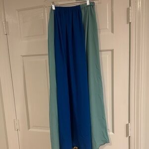 Long Blue and Teal A-Line Skirt - would be great for a Frozen costume!!